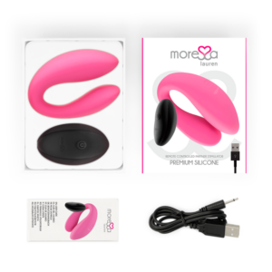 Moressa-Lauren Stimulator cu Telecomandă pentru Cuplu-Silicon - imagine 6