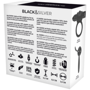 Black&silver-Cameron Inel Penian cu Telecomandă Watchme-Silicon - imagine 6