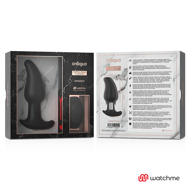 Anbiguo - Amadeus Plug Anal Vibrator cu Rotație Mărgele, Telecomandă Watchme 6 img 103622 6f5127d2ff30a8c07f68226fa3444001 1