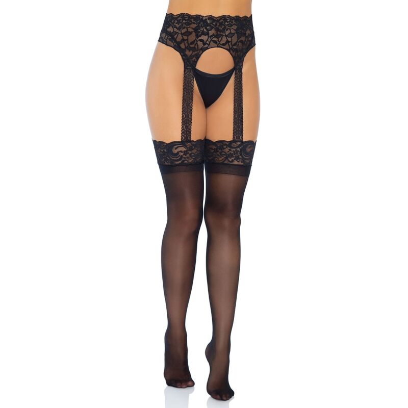 Leg Avenue Hosiery-Ciorapi Opaci cu Portjartier Dantelat Talie 1 img 103790 918008625b8582fc1715438c0cbca220 1