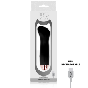 Dolce Vita-One Vibrator Reîncărcabil Negru, 7 Viteze-Silicon, 7 8 Dolce Vita-One Vibrator Reîncărcabil Negru, 7 Viteze-Silicon, 7 - imagine 3