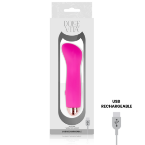 Dolce Vita-Vibrator Reîncărcabil One Pink 7 Viteze-Silicon, 7 - imagine 3