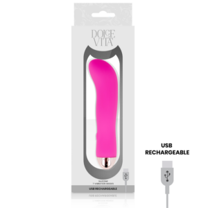 Dolce Vita-Vibrator Reîncărcabil Two Pink 7 Viteze-Silicon, 7 - imagine 3