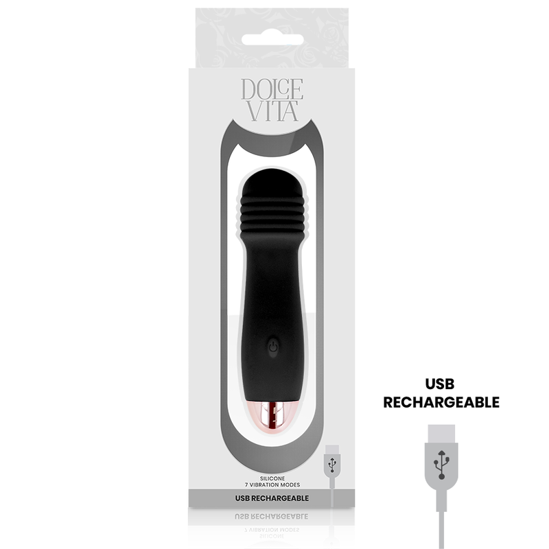 Dolce Vita-Vibrator Reîncărcabil Three Black 7 Viteze-Silicon, 7 3 img 104127 631b849c3733a5c89e053df12021f05d 1