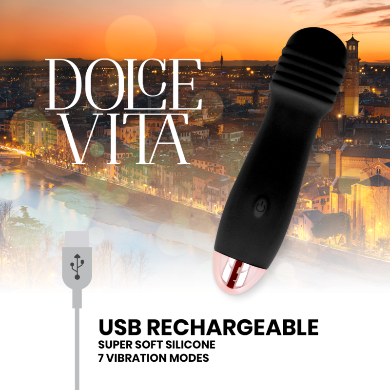 Dolce Vita-Vibrator Reîncărcabil Three Black 7 Viteze-Silicon, 7 2 img 104128 405c765ea661c6993e9183af17021684 1