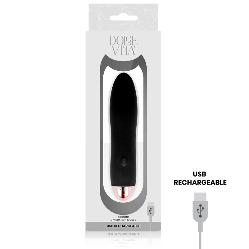 Dolce Vita-Vibrator Reîncărcabil Four Negru, 7 Viteze-Silicon, 7 2 img 104133 1d6b59096c27529dfaa0c4f9c7c07e7f 1