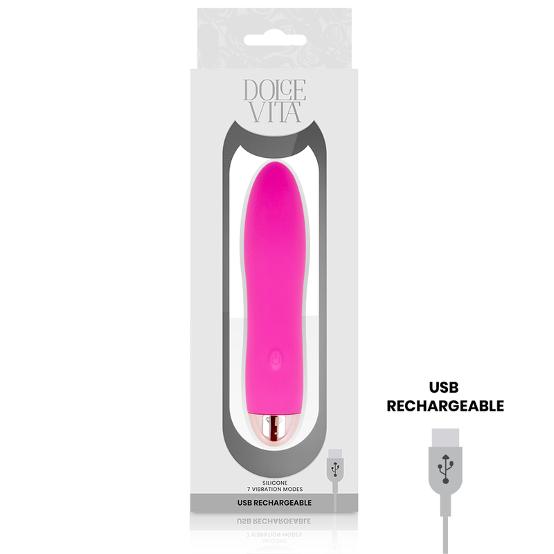 Dolce Vita-Vibrator Reîncărcabil Four Pink 7 Viteze-Silicon, 7 4 img 104136 849adfd36e65eb3f8ba6b5576c9759cb 1