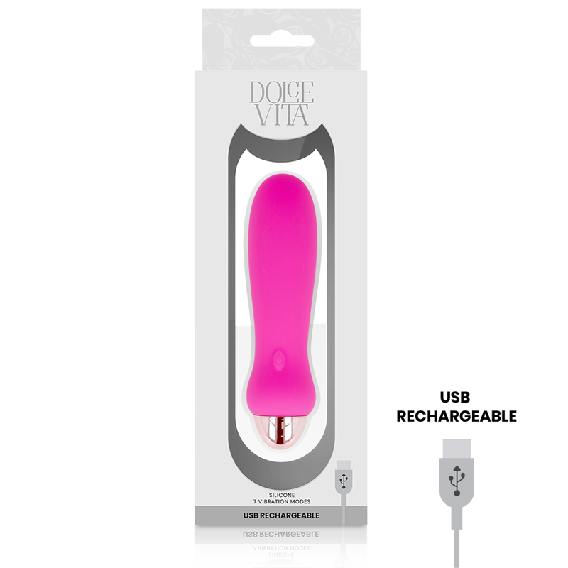 Dolce Vita-Vibrator Reîncărcabil Five Pink 7 Viteze-Silicon, 7 2 img 104166 74666b9926f52e48baf1a26e692ed120 1