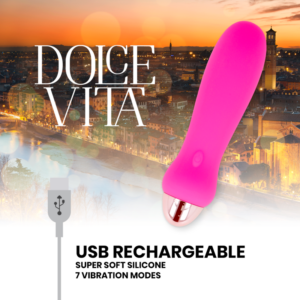 Dolce Vita-Vibrator Reîncărcabil Five Pink 7 Viteze-Silicon, 7 8 Dolce Vita-Vibrator Reîncărcabil Five Pink 7 Viteze-Silicon, 7 - imagine 4
