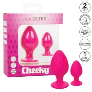 Calexotics-Cheeky Plug Anal Roz-Silicon, Waterproof, Ventuza - imagine 3
