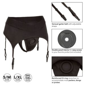 Calexotics-Boundless Tanga cu Jartieră L/XL-Reincarcabil - imagine 4