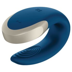 Satisfyer Partner-Double Love Luxury Vibrator pentru Cuplu-Albastru - imagine 3