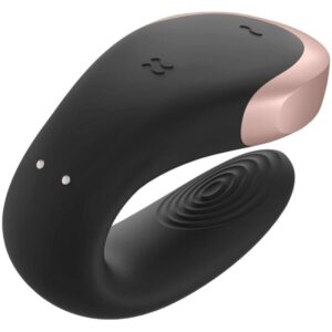 Satisfyer Partner-Double Love Luxury Vibrator pentru Cuplu-Negru 9 Satisfyer Partner-Double Love Luxury Vibrator pentru Cuplu-Negru - imagine 4
