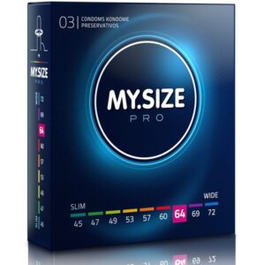 My Size Pro-Pro Prezervative 64 mm, 3 Bucăți-Latex - imagine 1