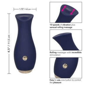 Calexotics-Chic Tulip Masajer - Albastru-Silicon, 10 Trepte - imagine 3