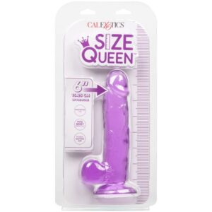 Calexotics-Size Queen Dildo Purple 15.3 cm-TPR, Waterproof - imagine 4