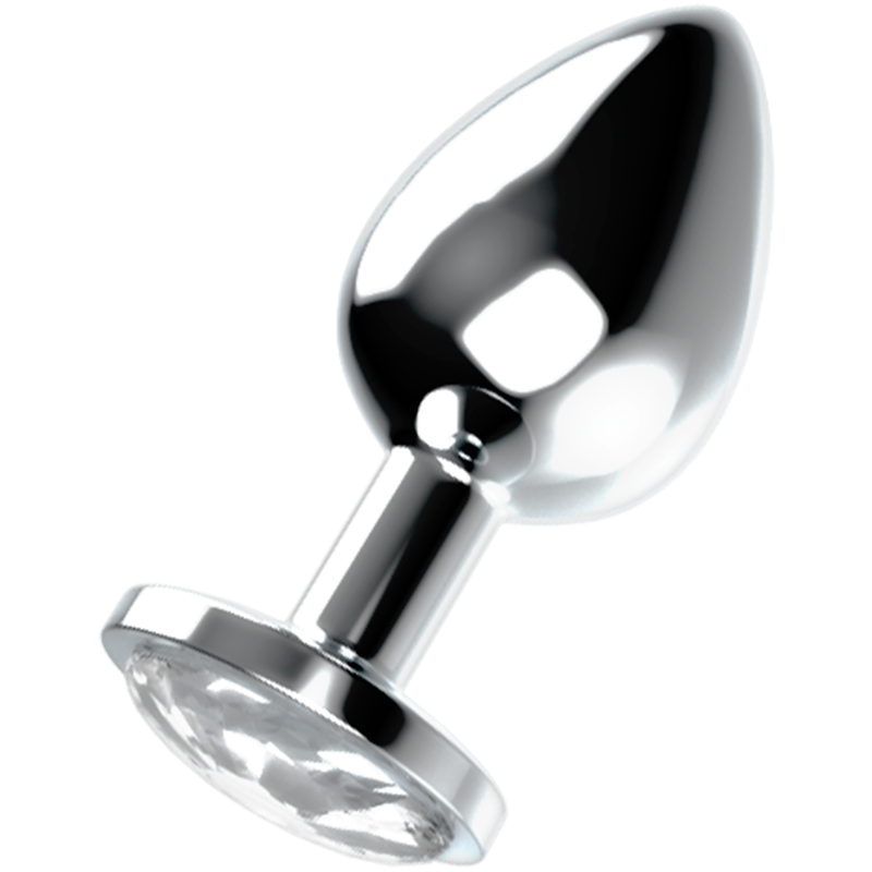 Ohmama-Plug Anal Metal, 2.7 X 8 cm, Alb/Albastru, L 1 img 109347 91d2d8287df41488a1afc7294121fbd4 1