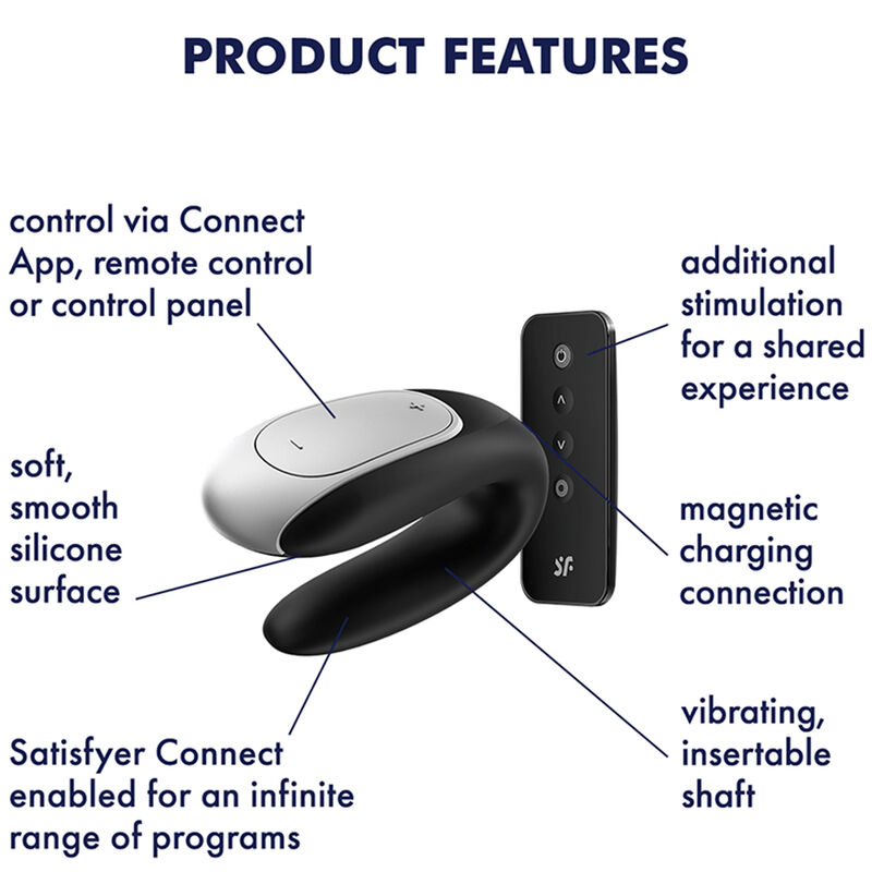 Satisfyer Connect-Double Fun Vibrator pentru Cuplu 7 img 109430 113164a31c09f2169f1099f074d89a8e 1