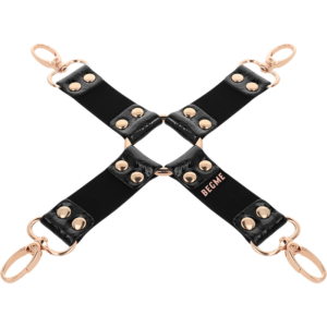 Begme Black Edition-Black Edition Vegan Leather Hog Tie-Metal 8 Begme Black Edition-Black Edition Vegan Leather Hog Tie-Metal - imagine 4