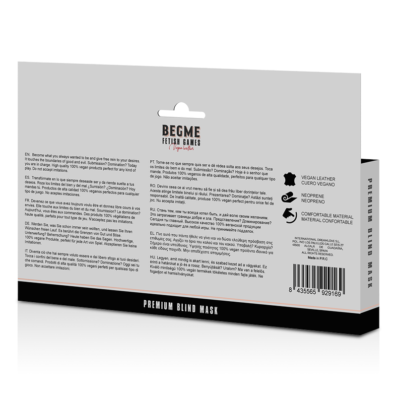 Begme Red Edition-Red Edition Mască Premium pentru Ochi 3 Begme Red Edition-Red Edition Mască Premium pentru Ochi — BEGME FETISH GAMES · Accesorii Lenjerie (imaginea 3)