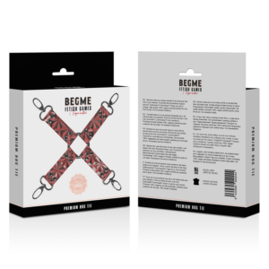 Begme Red Edition-Red Edition Lesă Hog Tie din Piele Vegană - imagine 5