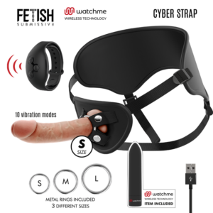 Fetish Submissive-Cyberstrap Harness cu Dildo si Vibrator Bullet - imagine 1