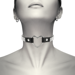 Coquette Accessories-Colier Choker din Piele Vegană cu Inimă - imagine 6