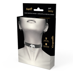 Coquette Accessories-Choker Dublu cu Inele din Piele Vegană 11 Coquette Accessories-Choker Dublu cu Inele din Piele Vegană - imagine 5