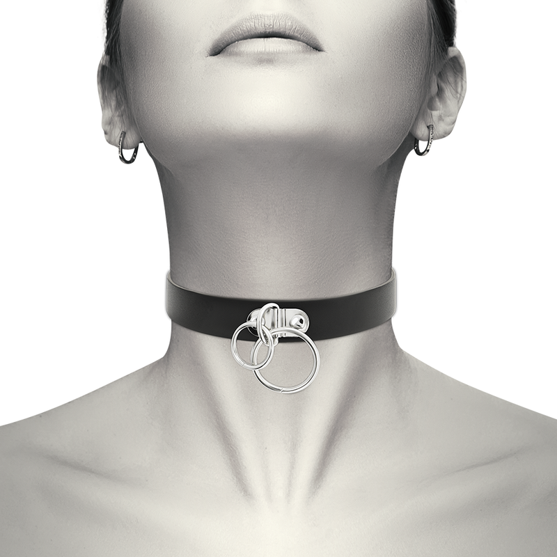 Coquette Accessories-Choker Dublu cu Inele din Piele Vegană 2 img 109829 0c32b78824e77cd05700a78131696374 1