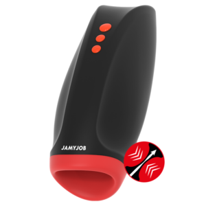 Jamyjob-Novax Masturbator cu Vibrație și Compresie-Silicon, 10 - imagine 7