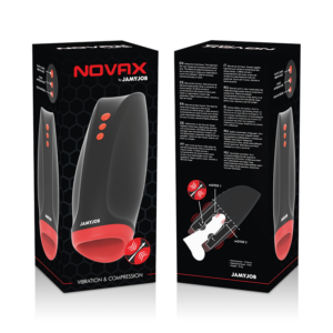 Jamyjob-Novax Masturbator cu Vibrație și Compresie-Silicon, 10 - imagine 5