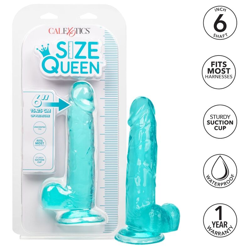 Calexotics-Size Queen Dildo Blue 15.3 cm-TPR, Waterproof, Ventuza 6 img 110031 8da9e9ee01db19b8606a74c7d80e1ef8 1
