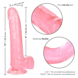 Calexotics-Size Queen Dildo Roz 20.3 cm-TPR, Waterproof, Ventuza 9 Calexotics-Size Queen Dildo Roz 20.3 cm-TPR, Waterproof, Ventuza - imagine 2