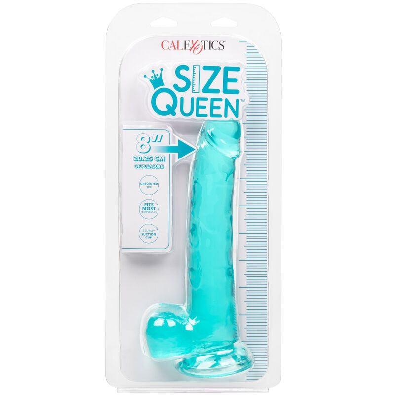 Calexotics-Size Queen Dildo Albastru 20,3 cm-TPR, Waterproof 6 img 110057 d2357a322e2e7da8f89e304beafb2c3f 1