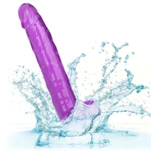 Calexotics-Size Queen Dildo Mov 25.5 cm-TPR, Waterproof, Ventuza - imagine 4
