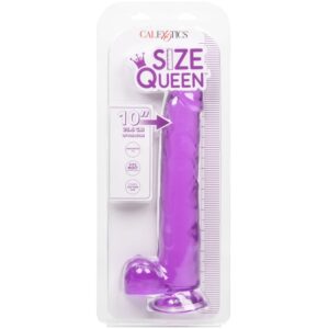 Calexotics-Size Queen Dildo Mov 25.5 cm-TPR, Waterproof, Ventuza - imagine 6