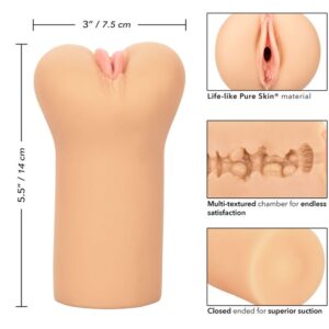 Calexotics-Boundless Stroker Vulvar Light Skin-TPE, Waterproof 15 Calexotics-Boundless Stroker Vulvar Light Skin-TPE, Waterproof - imagine 7