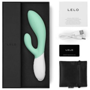 Lelo-Ina 3 Green Rabbit Vibrator Luxury Seaweed-Silicon, 10 Trepte - imagine 5
