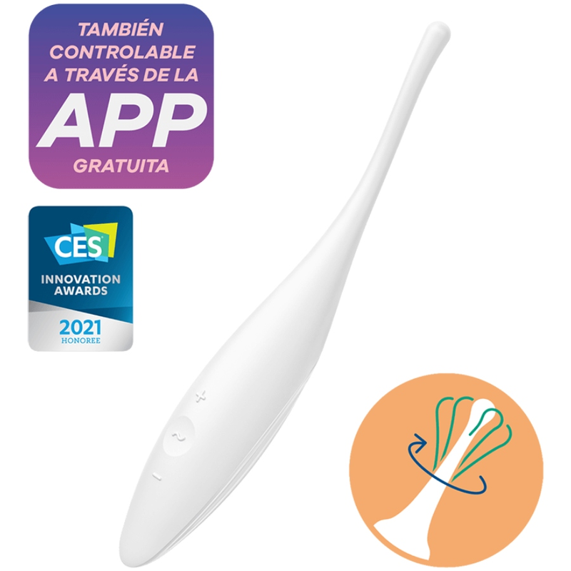 SATISFYER - Twirling Joy Vibrator pentru Clitoris, Alb 1 img 113240 8a1a29358ac5ad945418d4f083e2083a 1