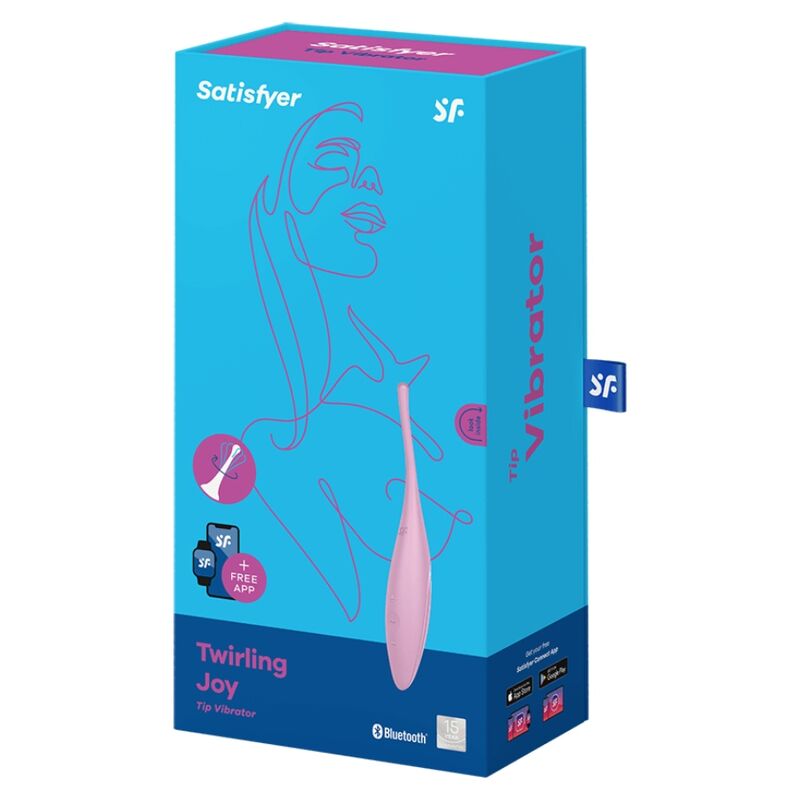 Satisfyer-Twirling Joy Vibrator cu Vârf Clitoral, Roz-Silicon (imaginea 3)