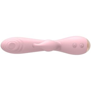 Nalone-Magic Stick Vibrator cu Iepuraș - Roz Deschis-Silicon, 7 10 Nalone-Magic Stick Vibrator cu Iepuraș - Roz Deschis-Silicon, 7 - imagine 4