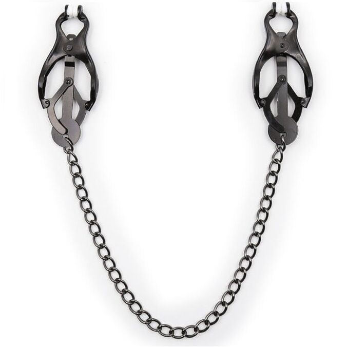 Ohmama Fetish-Cleme pentru Sfârcuri Japoneze cu Lanț Negru-Metal 1 img 113748 e18de4af20ee2f39530728b4012499ac 1