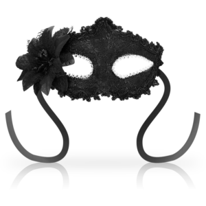 Ohmama-Masca Antizaz Venețiană cu Floare Laterală - Negru 2 Ohmama-Masca Antizaz Venețiană cu Floare Laterală - Negru - imagine 1