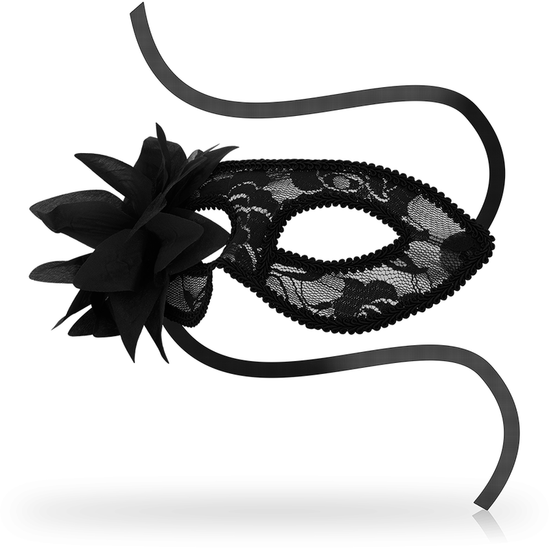 Ohmama Masks-Mască Neagră din Dantelă cu Floare 2 img 113918 87d6523c0eca87a618776a3e83142012 1