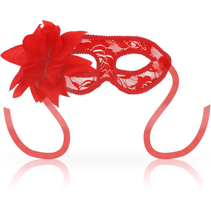Ohmama Masks-Masca Venețiană cu Dantelă și Floare Roșie 1 img 113921 a1e2f3047a4dc19ce5d8ae0b5d43aa6e 1