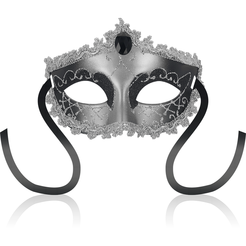 Ohmama Masks-Mască Venetiană Black Diamond Gri 1 img 113926 c410eb020650323b7ff1f5ae1fc439d4 1