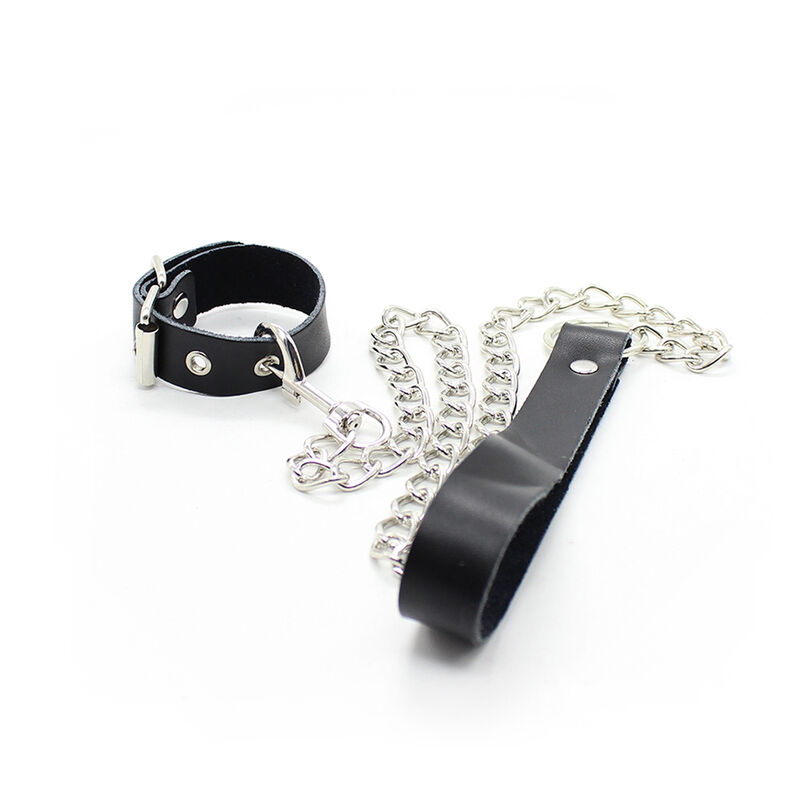 Ohmama Fetish-Colier Penis si Curea din Piele cu Lanț Metalic 2 img 114104 c025c18cfecd3f5cae883c34a2c36a9d 1