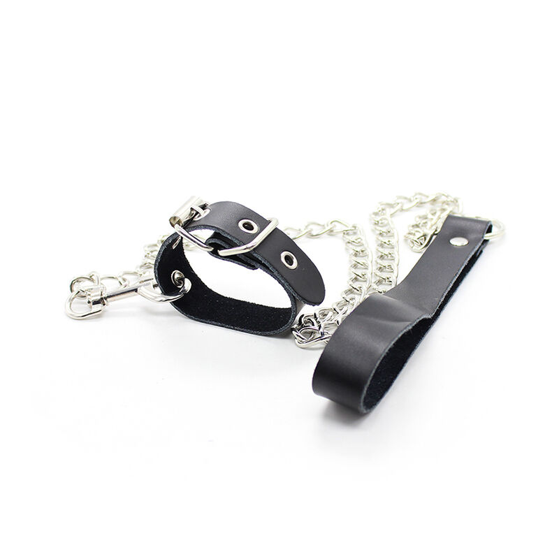 Ohmama Fetish-Colier Penis si Curea din Piele cu Lanț Metalic 3 img 114105 c727f420568983b99f7c1b7e8c7e392d 1