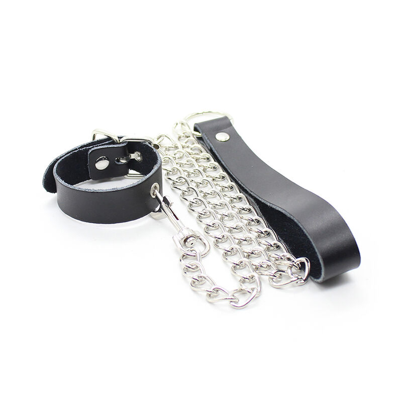 Ohmama Fetish-Colier Penis si Curea din Piele cu Lanț Metalic 5 img 114107 e9fcba346c75eb073b64d799ae3ab3a2 1