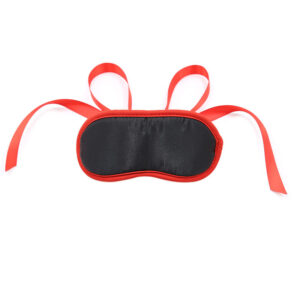 Ohmama Masks-Masca Fetish Neagră cu Margini Roșii - imagine 4